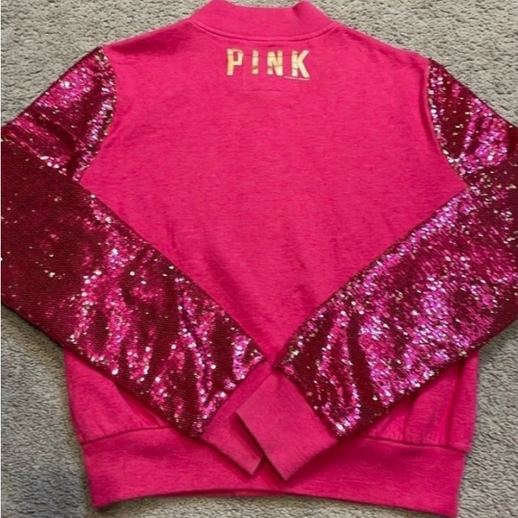 Rare VS PINK Reversible Flip Sequin Bling Jacket - Picture 4 of 7